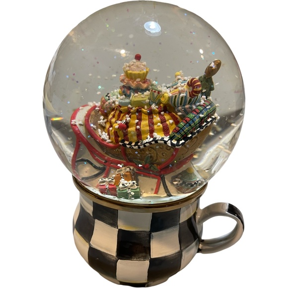 NIB MacKenzie Childs “My Cup of Tea” Snow Globe - Picture 5 of 11